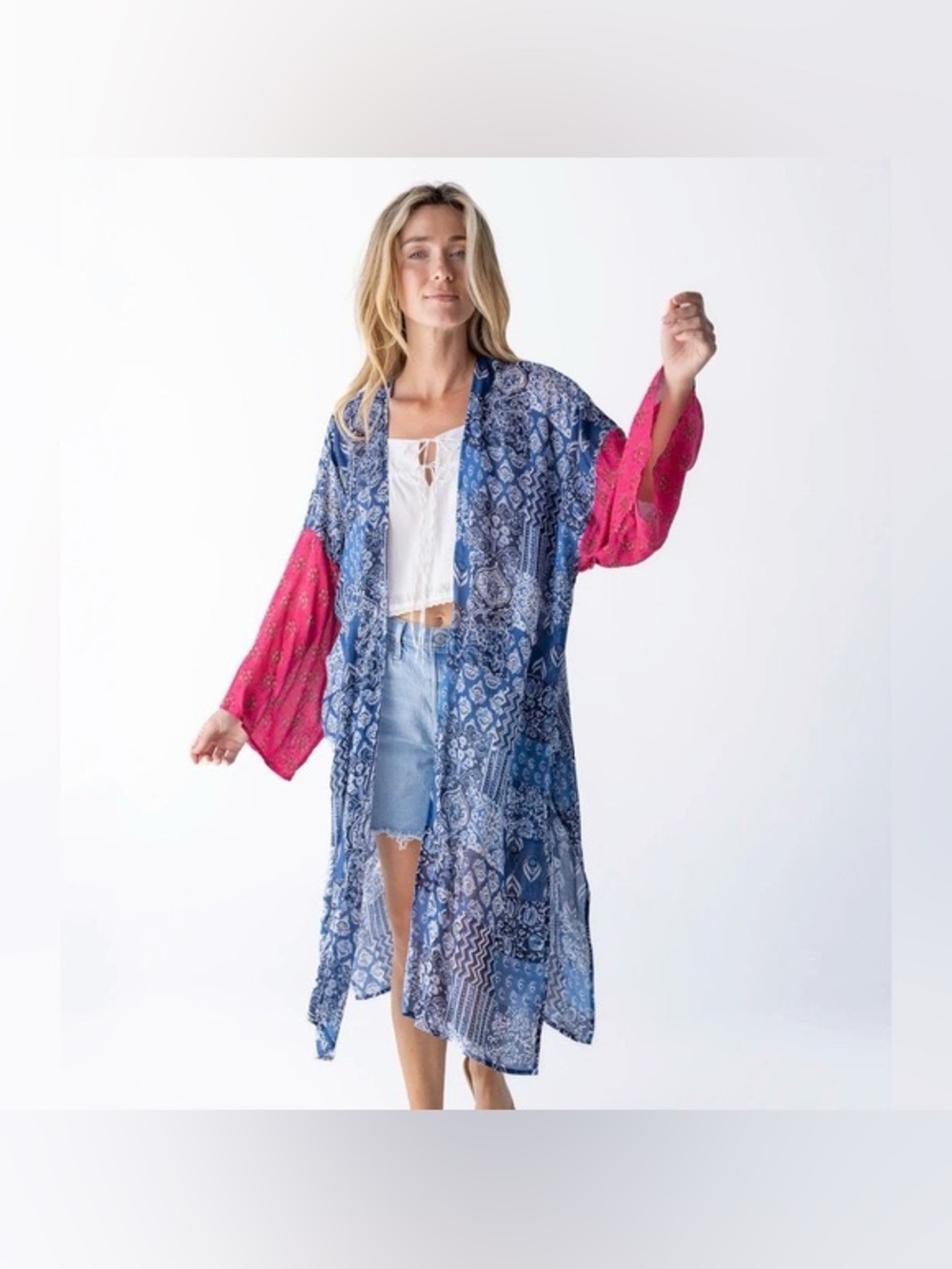 NATURAL LIFE Navy Red Medallion Sierra Duster